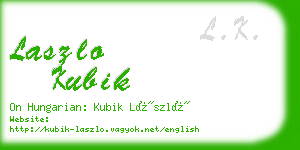 laszlo kubik business card